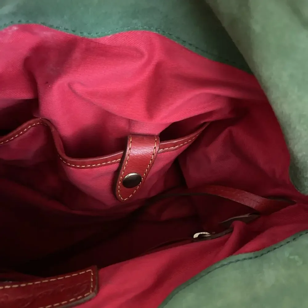 Dooney & Bourke Smooth Florentine Leather Satchel in Bordeaux